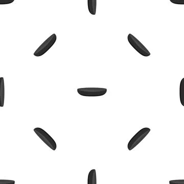 Black burger bun pattern seamless vector Stock Illustration