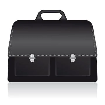 Black business briefcase Stock Illustration