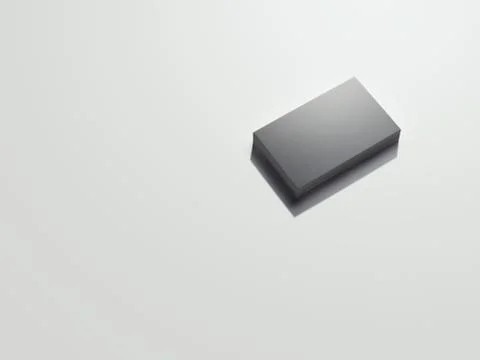 Black business cards. 3d rendering Illustrazione stock