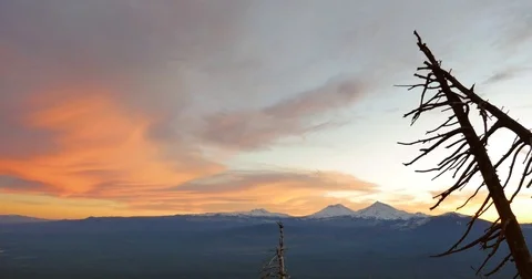 Black Butte - Evening Clouds Stock Footage 81530261