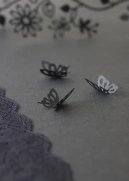 Black butterflies Stock Photos