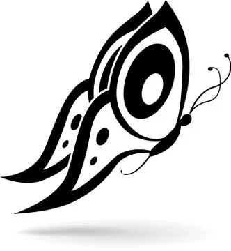 Black butterfly Stock Illustration