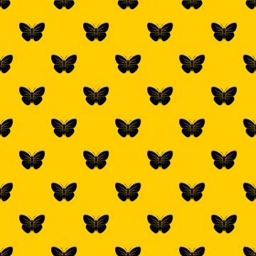 Black butterfly pattern vector Illustrazione stock