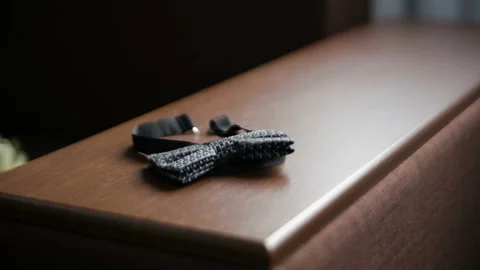 Black butterfly on the table Stock Footage 88913278