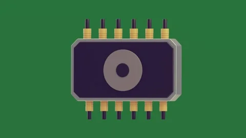 With black button and an image of micro processor three - way switch 스톡 동영상 335981656