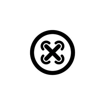 Black button dress icon. Vector Illustration Stock Illustration