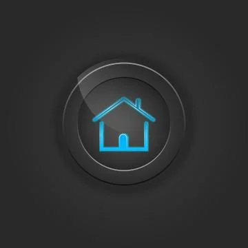 Black button house. Stock Illustration
