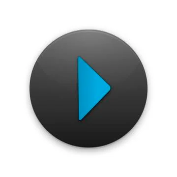 Black Button with the play icon for your project Stock Illustration