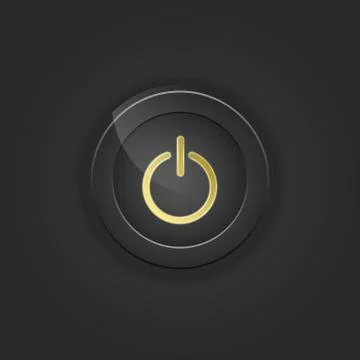 Black button power. Stock-Illustration