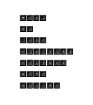 Black button set Stock Photos