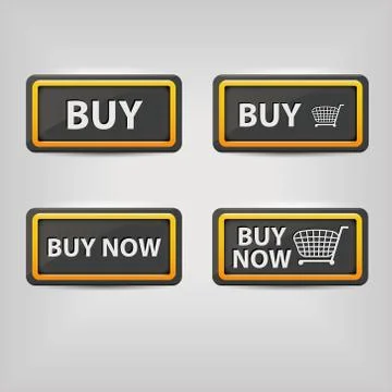 Black buy buttons Stock Illustration