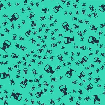 Black Cable car icon isolated seamless pattern on green background. Funicular Stock Illustration