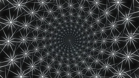 Black cactus spike pattern spiral. Creative decorative wallpaper design.   Stock Footage 101074759