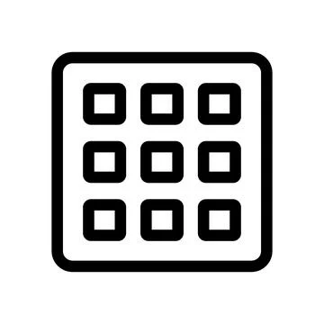 Black Calculator Icon with Numeric Keypad for Digital Devices Illustrazione stock