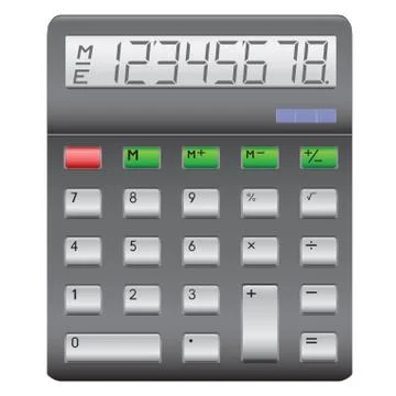 Black calculator Stock Illustration