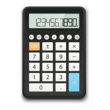 Black calculator Stock Illustration