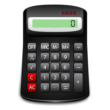 Black Calculator Illustrazione stock