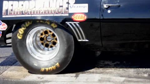Black Camaro Burnout Video stock 55384246