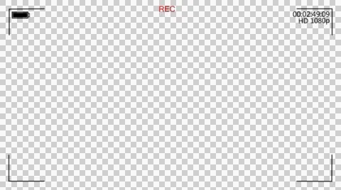 Black Camcoder Overlay Screen / Viewfinder Stock Footage 49747238