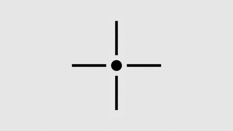 Black Camera Focus Reticle Overlay Alpha Channel Seamless 4K Loop Video stock 332586301