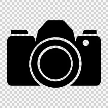 Black camera icon. Simple camera symbol. Ilustración de archivo