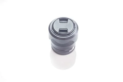Black camera lens isolated Stock Photos