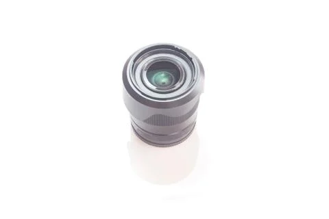 Black camera lens isolated Stock Photos