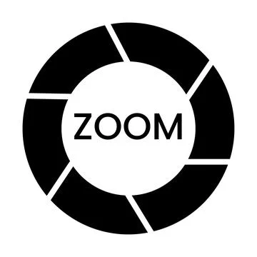 Black camera lens zoom. Camera shutter and camera lens Stock Illustration