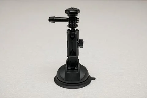 Black camera mount with suction cup base Stock Photos