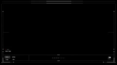 Black camera recording frame overlay focus marks, thin borders, details, clean Stock Footage 334121947