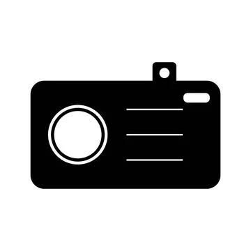 Black camera sign,flat design イラスト素材