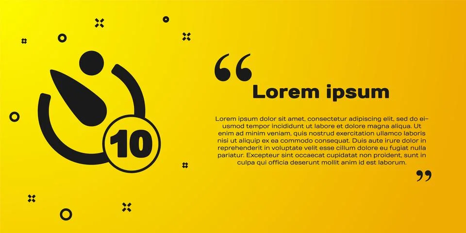 Black Camera timer icon isolated on yellow background. Photo exposure. Stopwatch 스톡 일러스트