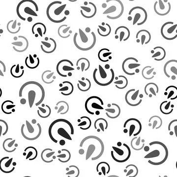 Black Camera timer icon isolated seamless pattern on white background. Photo Stock Illustration