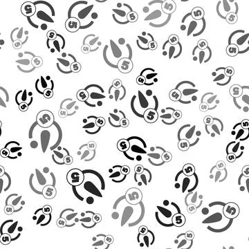 Black Camera timer icon isolated seamless pattern on white background. Photo  Stock Illustration