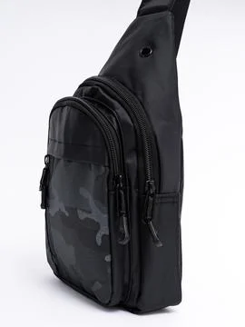 Black camouflage sling backpack Stock Photos