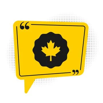 Black Canadian maple leaf icon isolated on white background. Canada symbol maple Illustrazione stock