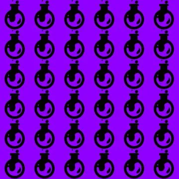 Black Candle Repeating Halloween Pattern on Purple Background Stock Illustration