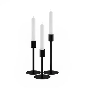 Black Candlesticks ~ 3D Model ~ Download #96472038 | Pond5