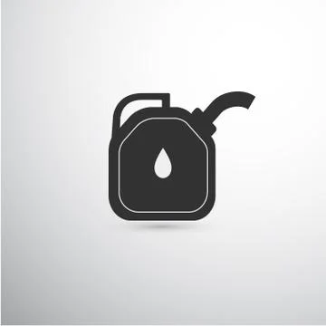 Black canister with handle Stock Illustration