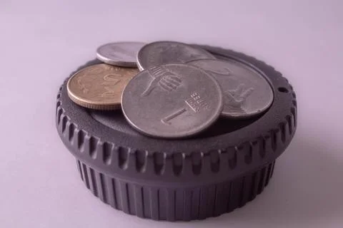 Black canon cap Stock Photos
