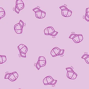 Black cap led lights line seamless pattern Stock Illustration