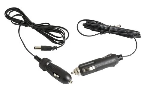 Black car adapter Stock Photos