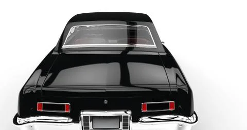 Black Car From Behind Stock Illustration