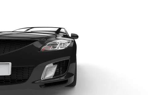 Black Car - Close Up Stock Illustration
