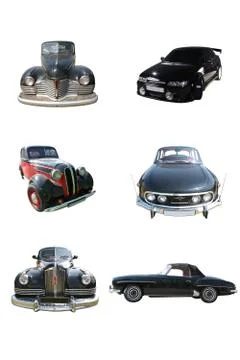 Black car collection Stock Photos