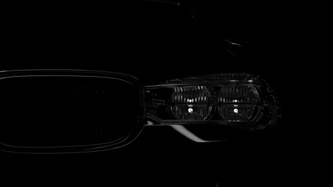 Black car in dark styling from different angles Stock Footage 244446165