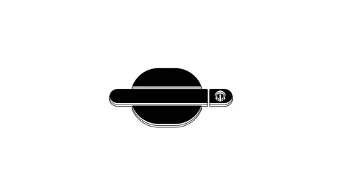 Black Car door handle icon isolated on white background. 4K Video motion graphic Stock Footage 233868679