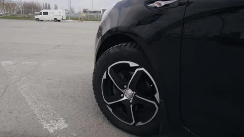 Black car Video stock 130864808