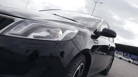 Black car Stock Footage 130864823