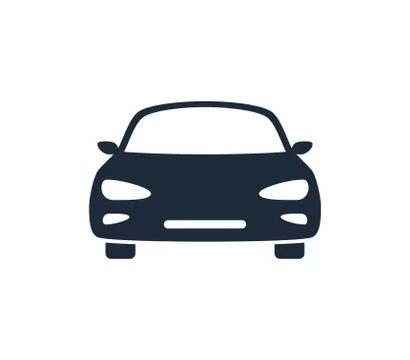 Black Car Icon. Isolated Vector Illustration Stock Illustration